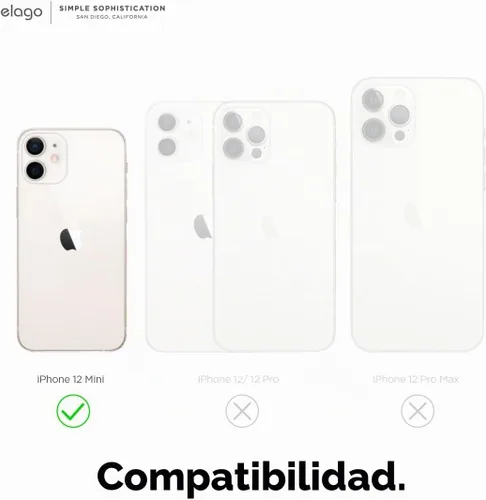 Vista 9 de elago Funda de silicona líquida prémium para iPhone 12 Mini, color negro