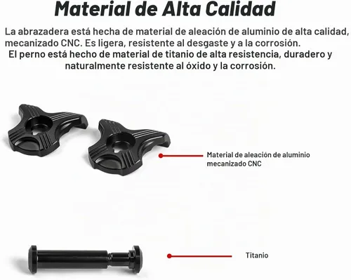 Vista 4 de Xotic Tech - Abrazadera para tija de sillín para bicicleta, 7 x 9, 7 x 10, perno Ti, riel de carbono, compatible con Trek Domane Emonda SLR 9 SLR 7