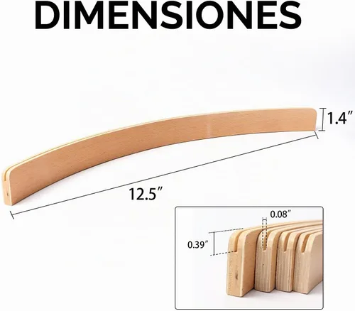 Vista 2 de GSE Set of 4 Curved Wooden Playing Cards Holders Racks Trays