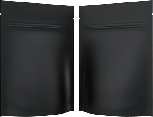 Vista 9 de Bolsas de barrera estilo Mylar – Cremallera con sellado térmico – 100 bolsas (negro brillante/transparente, 0.04 oz - 3 x 4.5 pulgadas)