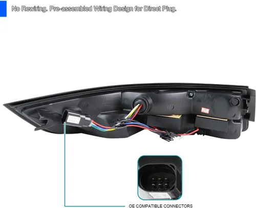 Vista 5 de Spec-D Tuning Luces traseras LED cromadas compatibles con Porsche 911 997 Carrera/Carrera 4 / Carrera S/Carrera 4S / Targa 4 / Targa 4 / Targa 4S