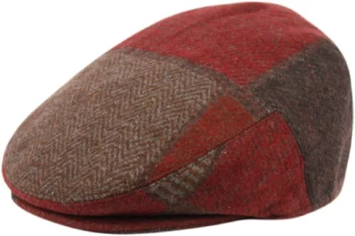 Vista 27 de Epoch Gorra de conducción de cabbie de lana de espiga para hombre