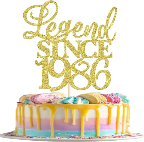 Vista 33 de Rsstarxi 1 paquete de decoración de pastel con purpurina de leyenda desde 2012 para decoración de tarta de cumpleaños 13 años para decoración