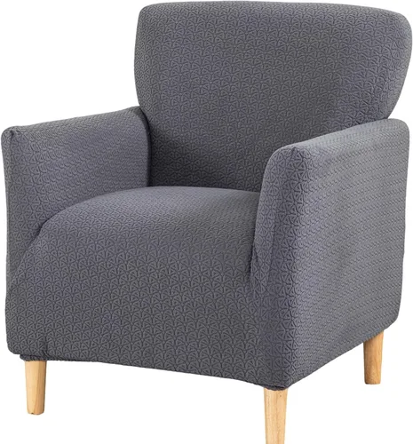 Vista 18 de Fundas de jacquard para sillón de banquete, fundas suaves para sillón de 1 pieza, fundas elásticas para silla de sala de estar, antideslizantes