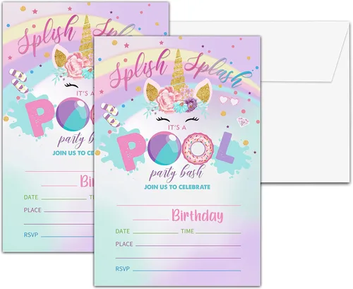Vista 36 de Invitaciones para fiesta de primer cumpleaños, invitaciones de cumpleaños con purpurina de globo, invitaciones de cumpleaños de doble cara