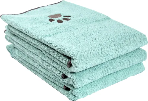 Vista 8 de Ritz Toalla de Microfibra Bordada Premium para Mascotas (Paquete de 3), 18" x 28", Altamente Absorbente, de Secado Rápido, de Larga Duración, Súper