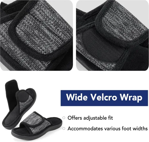 Vista 3 de RockDove Pantuflas de espuma viscoelástica ajustables para mujer