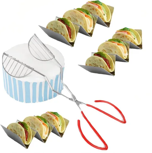 Vista 5 de Taco Maker Press Frito Taco Shells Molde Crisp Freidora Herramientas de Cocina Gadgets