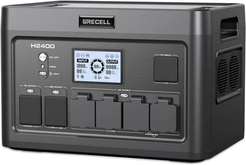 Vista 11 de GRECELL - Generador solar portátil de 1000 W, 999 Wh con salida USB-C PD de 60 W, salida de CA de onda sinusoidal pura de 110 V, batería de litio