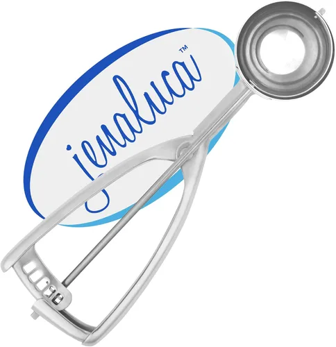 Vista 10 de Jenaluca Cuchara pequeña - Mini cuchara para galletas y pala de bola de melón - Volumen de 2 cucharaditas - Cuchara de acero inoxidable #100