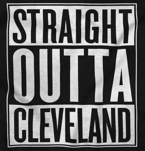 Vista 2 de Clásico Teaze Straight Outta Cleveland Ohio Souvenir Womens Mens Crew Sudadera