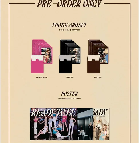 Vista 6 de TWICE - LISTO PARA SER 12º Mini álbum+Beneficio de Pre-Pedido+Póster Plegado (READY+TO+BE ver. SET, 3 carteles plegados)