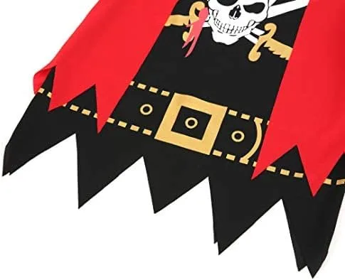 Vista 4 de Wizland Kids Pirate Costume Buccaneer Princess Costume Pirate Lass Costume Pirate Role Play Dress Up Set