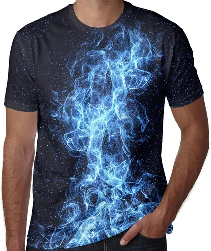 Vista 3 de Camisas unisex novedosas con estampado 3D y manga corta para hombres y mujeres