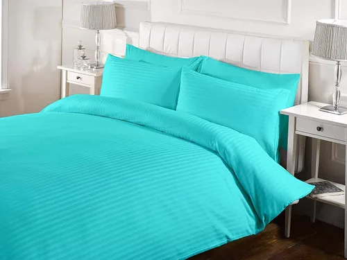 Vista 4 de RRlinen Funda de edredón de alta calidad a rayas con cierre de cremallera, 100% algodón, lujosa e hipoalergénica, de 800 hilos, ultra suave