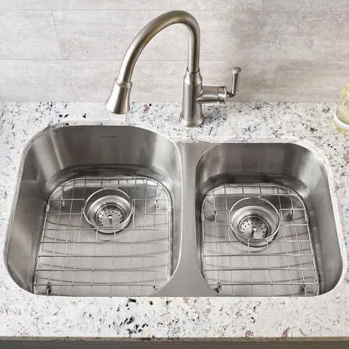 Vista 2 de American Standard 18CR.9322100S.075 Portsmouth - Fregadero de cocina con doble tazón, 32 x 21 pulgadas, acero inoxidable