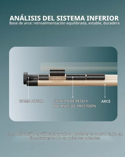 Vista 6 de CRICAL Carbon Fiber Pool Cue Set, Low Deflection, Pro Taper Shaft, 58 Inch
