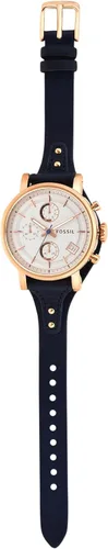 Vista 4 de Fossil Reloj de mujer original Boyfriend con cronógrafo y brazalete de cuero genuino