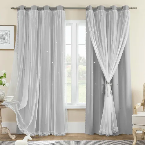 Vista 59 de XiDi - Cortinas para decoración de dormitorio Beige34/54/1