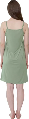 Vista 2 de Cherrydew Women Full Slip Super Soft Cooling Under Dress Sexy Basic Adjustable Spaghetti Strap Cami Slip Nightgown S-XXL