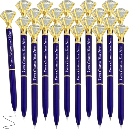 Vista 11 de 1 bolígrafo de diamante con cristal, bolígrafos personalizados a granel con grabado sin nombre, bolígrafos de diamante personalizados, lápiz óptico
