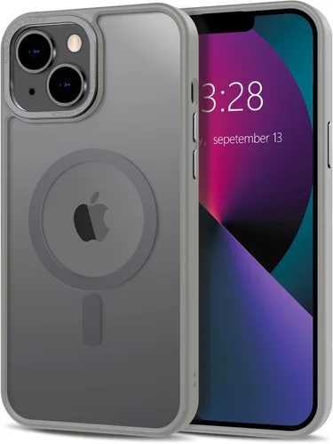Vista 102 de Anuck - Funda magnética para iPhone 11 compatible con MagSafe, carcasa trasera mate translúcida dura, borde de TPU, delgada, resistente a impactos