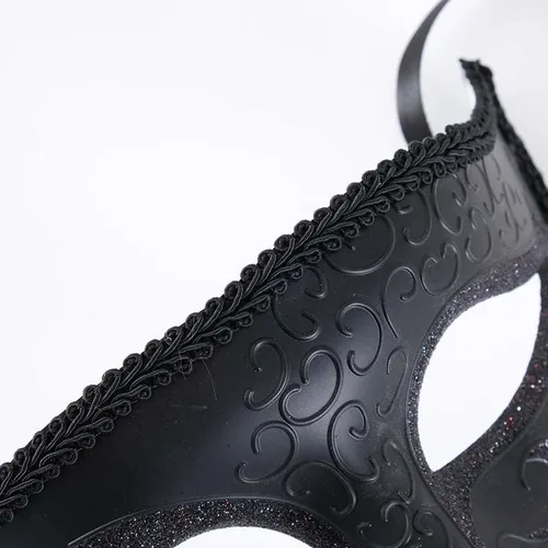 Vista 6 de Máscara de mujer y hombre con diamantes de imitación para parejas Mardi Gras