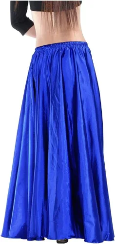Vista 4 de Falda tribal de satén para mujer con vuelo de círculo completo para Halloween