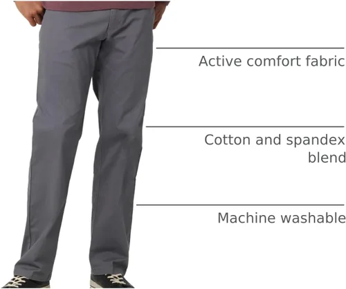 Vista 61 de Lee Extreme Motion Pantalón regular recto sin pliegues al frente para hombre