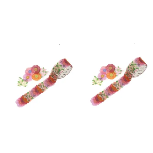 Vista 11 de EXCEART Pegatinas de arte floral pequeñas pegatinas de flores para cinta decorativa Washi 20 diseños