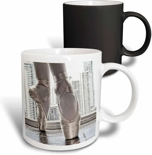 Vista 13 de 3dRose Bailarina en zapatos de punta con edificios detrás - Tazas (mug_219708_9)