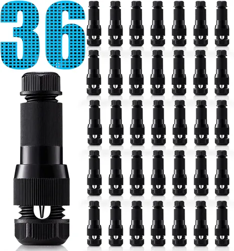 Vista 11 de SUNVIE Conectores de iluminación de paisaje, conector Fastlock de cable de bajo voltaje, conector de bajo voltaje impermeable de calibre 12-14