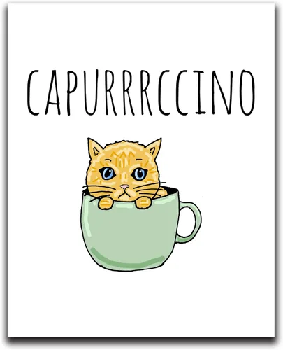 Vista 12 de Moonlight Makers Funny Wall Decor With Sayings, A Cup Of Tea Solves Everything (Cups), Funny Wall Art, Room Decor for Bedroom, Bathroom, Kitchen