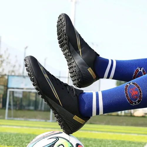 Vista 5 de Qzzsmy Zapatos deportivos de fútbol para hombre zapatos de fútbol profesionales transpirables para deportes al aire libre corrercompetencia