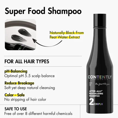 Vista 2 de Champú espesante de biotina Para cuero cabelludo seco y cabello adelgazante Champú purificador para reparar y fortalecer el cuero cabelludo