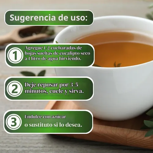 Vista 5 de Hanan Hojas secas de eucalipto - Te de Eucalipto, hojas sueltas de eucalipto natural - Eucalipto Hojas Naturales cultivadas en Perú - Té de hierbas