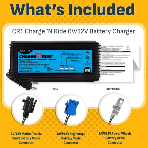 Vista 8 de Cargador de batería universal de Schumacher Charge 'n Ride, 3 Amp 6/12 voltios, Negro