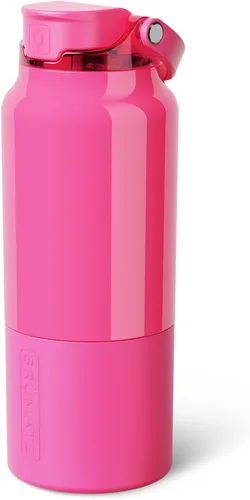 Vista 49 de BrüMate Rise - Botella de agua de 25 onzas con pajita de silicona cubierta 100 % a prueba de fugas, botella de agua de acero inoxidable aislada