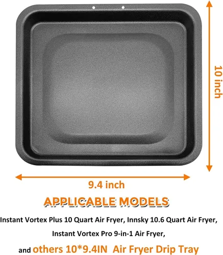 Vista 2 de Bandeja de goteo para freidora de aire Instant Vortex Plus, bandeja de goteo antiadherente rectangular prémium para freidora instantánea Vortex Pro