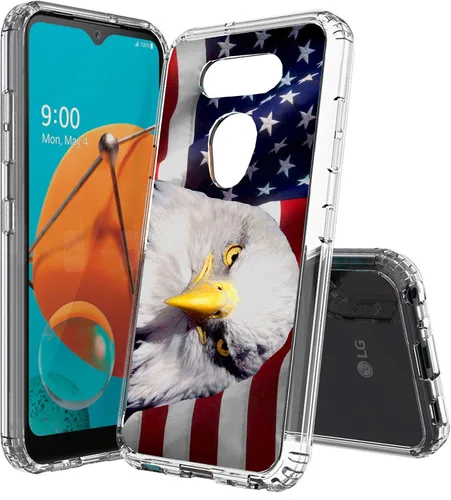 Vista 16 de Compatible con LG Aristo 5, funda transparente impresa, a prueba de golpes, arañazos, compatible con LG Phoenix 5/Fortune 3/Tribute Monarch/Risio 4
