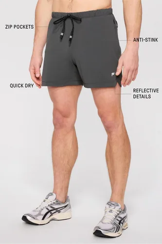 Vista 69 de Fabletics The One - Pantalón corto para hombre (forro), entrenamiento, natación, ligero, de secado rápido, bolsillo con cremallera, tejido elástico