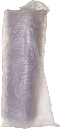 Vista 7 de ECO PRODUCTS Contenedores de delicatessen compostables de 8oz transparentes rectangulares con tapas, paquete de 100, para preparación de comidas