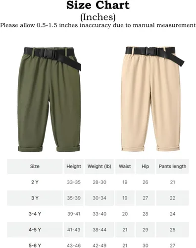 Vista 6 de PATPAT Pantalones deportivos ajustados para niño pequeño con cinturón 2-6T