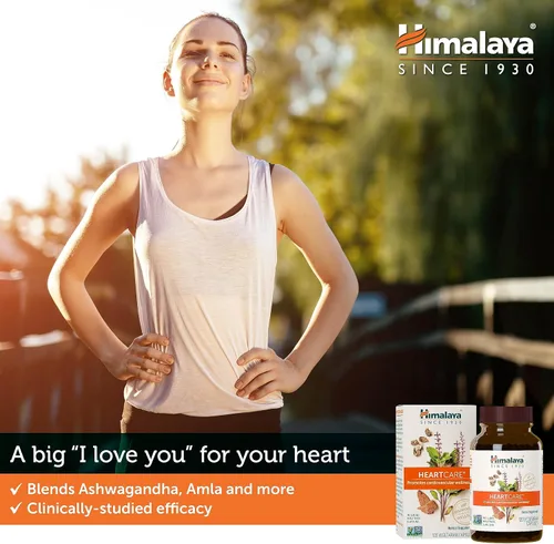 Vista 3 de Himalaya HeartCare, suplementos de colesterol y presión arterial para bienestar cardiovascular y salud cardíaca, 720 mg, 120 cápsulas, suministro