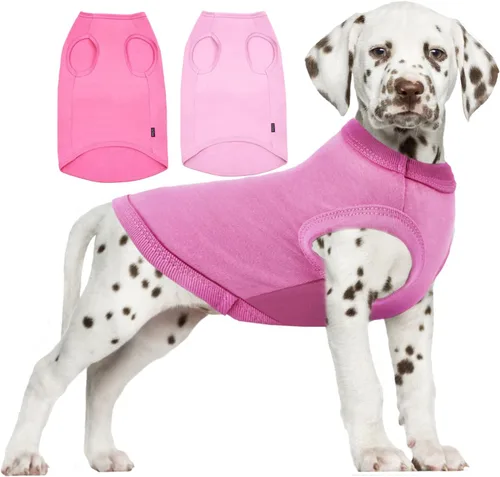 Vista 32 de Camisas Lisas para Perros, Ropa Sólida para Perros, Camiseta Ligera Elástica, Sin Mangas Blanca para Cachorros Chihuahua Gatos Disfraces Pequeños