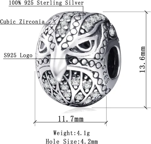 Vista 2 de Animal Pets Charm - Dije de plata de ley 925 con bonito conejo, búho nocturno, pájaro volador, unicornio mito, paloma pájaro de la paz, manta raya