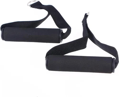 Vista 8 de Happyyami Par de accesorios deportivos de agarre de mano ajustable, asas de ejercicio, mango de cuerda, mango de banda de gimnasio, polea, banda