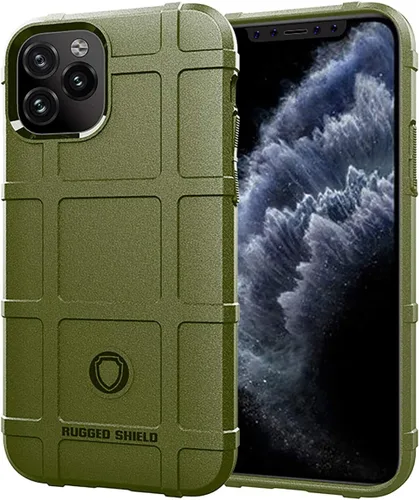 Vista 10 de Funda protectora táctica para iPhone 11 (serie Rugged Shield), TPU gruesa y sólida, funda protectora táctica para iPhone 11 (6.1 pulgadas), arcilla