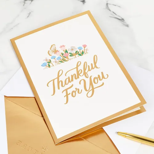 Vista 2 de Hallmark Signature Paper Wonder - Tarjeta desplegable para el día de la madre (Thankful for You) para Pascua, amistad, agradecimiento
