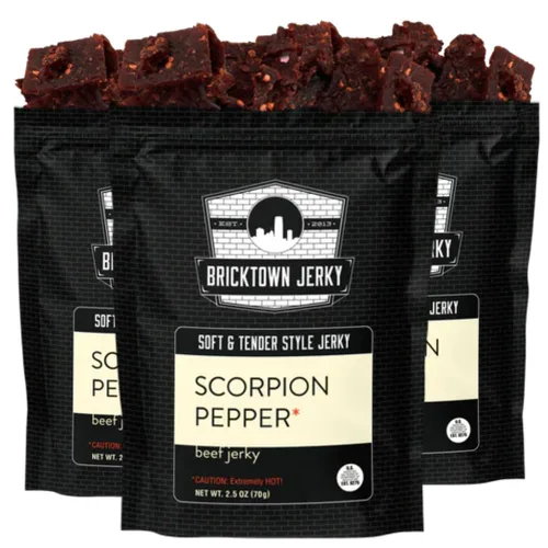 Vista 13 de Honey Pepper Soft and Tender Style Best Beef Jerky - Paquete de 3 - Prueba nuestra carne seca de res suave de mejor sabor - 7.5 onzas en total.
